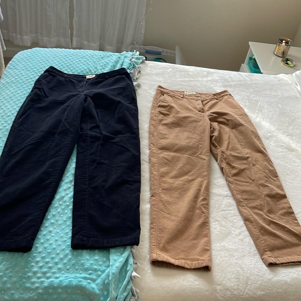 LLBean corduroy pants duo